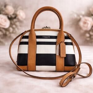 Coach Bleecker Striped Preston Satchel Classic